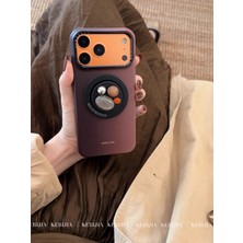 Lama Case Apple iPhone 17 Kılıf Magsafe Destekli Gezegen Tasarımlı Bronz Kapak