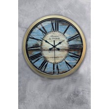 Kasva Concept 40 cm Eskitme Metal 1980 Modası Hediyelik Duvar Saati