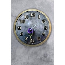 Kasva Concept Hediyelik 40 cm Eskitme Metal Iron Duvar Saati