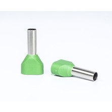 Terminalsan 2x 6.0mm Yeşil Çift Girişli Izoleli Yüksük 100ADET