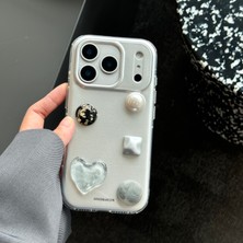 Lama Case Apple iPhone 16 Pro Max Kılıf El Işçiliği Gümüş Dokunuş Metalik Premium Kapak