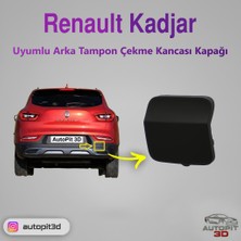 AutoPit 3D Renault Kadjar (2018 → ) Uyumlu Arka Tampon Çeki Demiri Kapağı