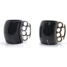 No 35 Moda Porselen Muşta Tasarımlı Kupa Bardak