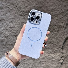 KumOziShop iPhone 13 Pro Uyumlu Magsafe Özellikli Lens Koruma Hediyeli Simli Kılıf