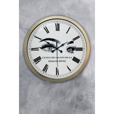 Kasva Concept 40 cm Eskitme Metal Güzellik Salonu Duvar Saati