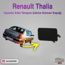 AutoPit 3D Renault Thalia (1999-2008) Uyumlu Arka Tampon Çeki Demiri Kapağı