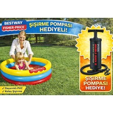 Direkstoktan Bestway Fisher-Price Çocuk Şişme Havuzu 91 x 25 cm – 93501 / Şişirme Pompası Hediyeli