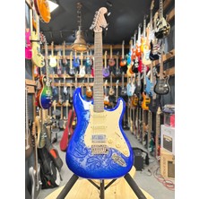 Pena Hss Manyetik Mavi Desenli Elektro Gitar