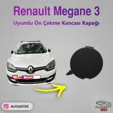 AutoPit 3D Renault Megane 3/3 (2014-2016) Uyumlu Ön Çeki Demiri Kapağı