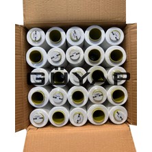 Güyap Yapı Tekstil 50 Adet  120 Numara Beyaz Polyester Dikiş Ipliği [ 4000/YRD  Metre ]