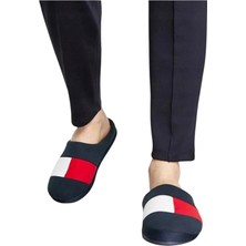 Tommy Hilfiger Th Renk Bloklu Peluş Erkek Ev Terliği