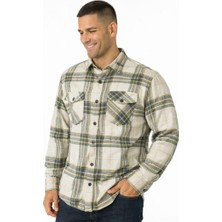 Ekose Desenli Krem Oduncu Gömlek