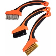 Practika Dev Boy 3 Lü Detay Temizlik Fırça Seti  Araba -Mutfak Ocak - Fayans Temizlik Fırça