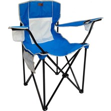 Katlanır Kamp Piknik Sandalyesi - Madfox Harbor - Bardaklıklı - Mavi - 547285 - Taşıma Çantalı