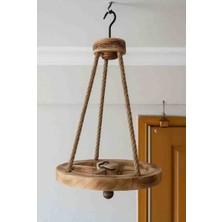 Pagus Otantik Ahşap Halatlı Teker Avize 40 cm
