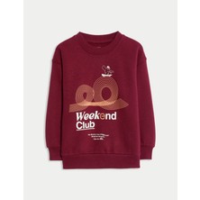 Marks & Spencer Saf Pamuklu Grafik Sweatshirt (2–8 Yaş)