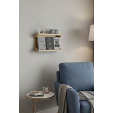 Grandmix Metal Duvar Kitaplığı Dergi ve Tablet Standı Fonksiyonel Dekoratif Raf