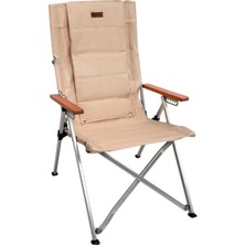 Katlanır Kamp Piknik Sandalyesi - Madfox Haven - 6 Kademeli - Bej - 547282 - Taşıma Çantalı
