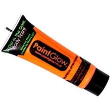 Practika Karanlıkta Parlayan Fosforlu Neonlu Glow Parti Yüz Boyası Vücut Kremi Turuncu Renk