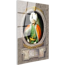 Tablofest Tamperli Gerçek Cam Tablo Yavuz Sultan Selim Portresi Osmanlı Tablosu Duvar Dekoru