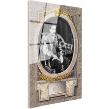 Tablofest Tamperli Gerçek Cam Tablo Sultan Iı Abdülhamid Klasik Portre Osmanlı Tablosu Duvar Dekoru