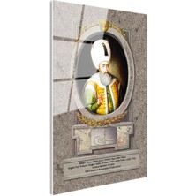 Tablofest Tamperli Gerçek Cam Tablo Kanuni Sultan Süleyman Portresi Osmanlı Tablosu Duvar Dekoru