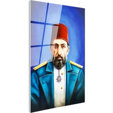 Tablofest Tamperli Gerçek Cam Tablo Sultan Iı Abdülhamid Modern Yorum Portresi Osmanlı Tablosu Duvar Dekoru