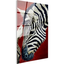 Tablofest Tamperli Gerçek Cam Tablo Doğal Desen Zebra Tablosu Duvar Dekoru