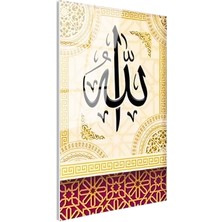 Tablofest Tamperli Gerçek Cam Tablo Siyah Allah Yazısı Modern Tasarım Dini Islami Tablo Duvar Dekoru