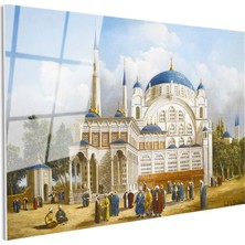 Tablofest Tamperli Gerçek Cam Tablo Tarihi Külliye Meydanı Osmanlı Tablosu Duvar Dekoru