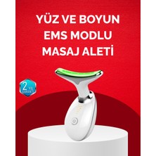 USB Şarjlı LED Işık Terapili Yüz Boyun Bakım Cihazı