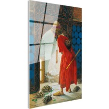 Tablofest Tamperli Gerçek Cam Tablo Kaplumbağa Terbiyecisi Eseri Osmanlı Tablosu Duvar Dekoru