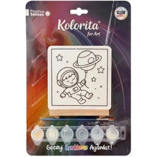 Kolorita For Art Astronot Boyanabilir Sanat Seti | Gece Parlayan Glow Boya
