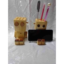 Pagus Robot Model Masaüstü Kalemlik ve Telefon Tutacağı