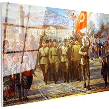 Tablofest Tamperli Gerçek Cam Tablo Atatürk Izmir Girişi Atatürk Tablosu Duvar Dekoru
