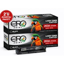 Ero Print HP CF540A - 203A - Siyah | HP Pro MFP M281cdw Muadil Toner - 2'li Avantaj Paket
