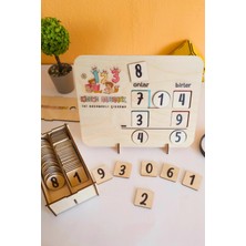 Kidewo Ilkokul Matematik + Eğitici Çıkarma Işlemi Ahşap Oyuncak Etkinlik Seti + Kolay Öğrenme Rakam Bultak