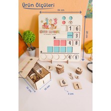 Kidewo Ilkokul Matematik + Eğitici Çarpma Işlemi Ahşap Oyuncak Etkinlik Seti + Kolay Öğrenme Çarpım Bultak