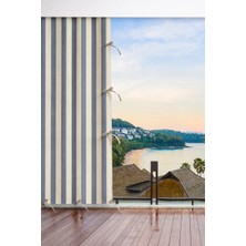 Taç Su Geçirmez Balkon Perdesi – Kornişli & Bağcıklı Branda En×boy Balkon Branda Perde