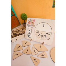 Kidewo Ilkokul Matematik Eğitici Kesir Daireleri Ahşap Oyuncak Etkinlik Seti Kolay Öğrenme Bölme Bultak