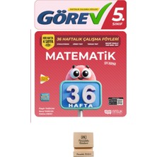 Nitelik Yayınları 5. Sınıf Görev Matematik 36 Haftalık Çalışma Föyleri + Telefon Standı