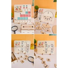 Kidewo Ilkokul Matematik Eğitici Dört Işlem Ahşap Oyuncak Etkinlik Seti Kolay Öğrenme Rakam Bultak Çarpım