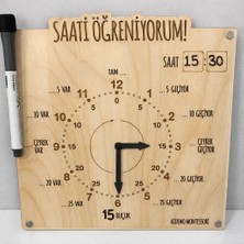 Kidewo Saati Öğreniyorum Kalem Silgi Ahşap Eğitim Seti Ilkokul Eğitici Ahşap Oyuncak Etkinlik Seti Öğrenme