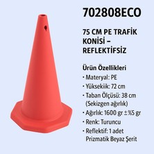 Zeplin Trafik Konisi | Reflektifsiz  – 75 cm Pe