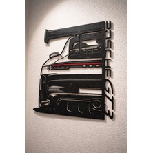 Printmagictr Özel Tasarım 3D Porsche Duvar Tablosu