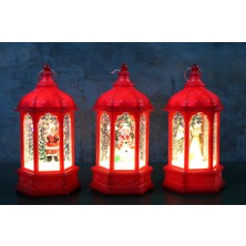 Nexgen Yılbaşı Temalı Işıklı Kar Küresi Kırmızı Tasarım RSKDG34-MCHD