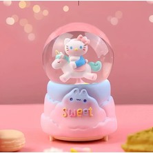 Nexgen Hello Kitty Içi Dönmeli Püskürtmeli Işıklı Müzikli Kar Küresi Büyük Boy Model 2 RSKDG34-