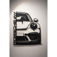 Printmagictr Özel Tasarım 3D Porsche Ön Duvar Tablosu