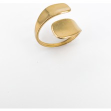 Stella Fortis Modern Formlu Ayarlanabilir Kadın Yüzük - Altın Renkli Modern Tasarım | Paslanmaz Çelik