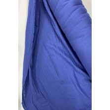 Kuzgun Ticaret Çok Amaçlı Müslin Pamuklu Bebek Örtü ve Battaniye Kumaşı Müslin Bez Indigo 89